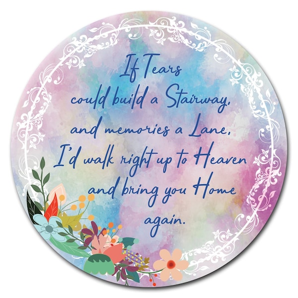 Signmission If Tears Could Build A Stairway Circle Vinyl Laminated Decal D-36-CIR-If tears could build a Stairway - main